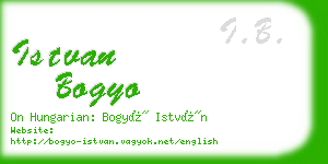 istvan bogyo business card